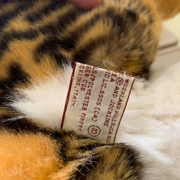 VTG 1988 Applause Avarti Sleeping Tiger Animal Plush Italy - Picture 5 of 13
